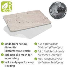 Világosbarna kovaföld fürdőszobai kilépő 39x60 cm Puna – Wenko