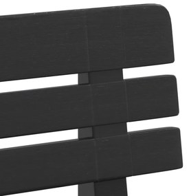 antracitszürke polipropilén kerti pad 110 x 52 x 71 cm