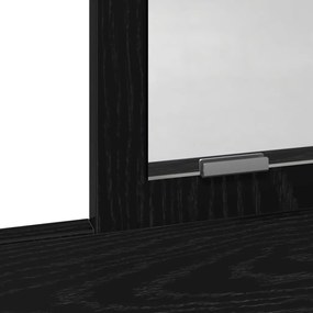 Fésülködőasztal Fiókokkal, Fekete Tölgy, 100x41x140 cm