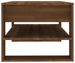 Barna tölgy színű szerelt fa dohányzóasztal 102x55x45 cm