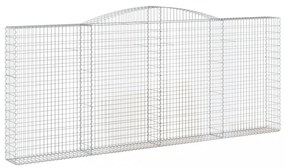 3 db íves horganyzott vas gabion kosár 400x30x160/180 cm