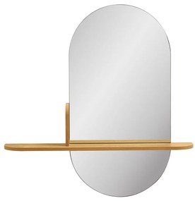 Barco tükör polccal tölgyfa hatású, 92x15x94,5 cm