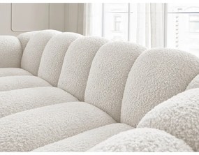 Fehér buklé kanapé 232 cm Hippolyte – Bobochic Paris