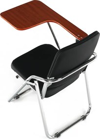 Írólapos szék, fekete/natúr, SONER