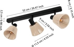 Eglo 44141 - SEAGARD spotlámpa, 3xE14/40W/230V, bézs/fekete
