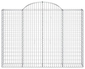 10 db íves horganyzott vas gabion kosár 200x30x140/160 cm