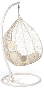 Noela krémfehér műrattan függőfotel - Bonami Selection