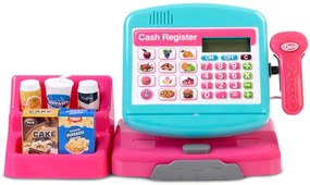 Gyerekek pénztárgép kiegészítőkkel Natalia - rózsaszín