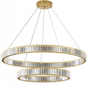 Led Függő Lámpa Kristály Csillár Bohemia 80/40Cm 40W Sárgaréz Iluminar