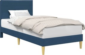 vidaXL Ágykeret fejtámlával Kék 80 x 200 cm szövet