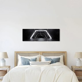 Kép - Futurisztikus alagút (órával) (90x30 cm)