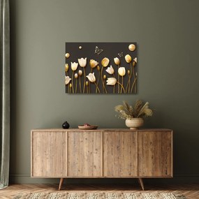 Kép - Tulipánok - absztrakt (üvegen) (70x50 cm)