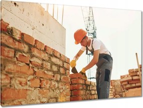 Festmények 120x80 Épület falának falazása