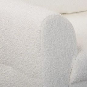 Fehér buklé sarokkanapé (jobb oldali) Ariella – Ropez