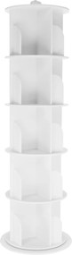 Forgó polcállvány, 5 polc, fehér, ERION TYP 2 + ajándék