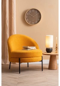 Okkersárga buklé fotel Noble – Leitmotiv