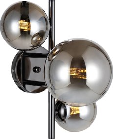 Italux modern fali lámpa canello króm fekete füstös itxwl-406007-3a-bcr