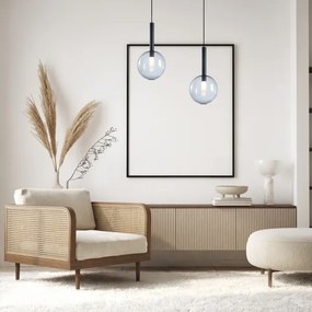 Csillár zsinóron NIKO 1xG9/9W/230V átm. 20 cm fekete