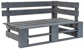 4 részes szürke impregnált fenyőfa raklapgarnitúra párnákkal