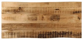 tömör nyers mangófa természetes élű asztallap 90 x 40 x 2,5 cm