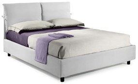 Bed&Sofa iSomn Fiocco Franciaágy 160x200 cm, fehér, ökológiai bőr, tárolóláda nélkül