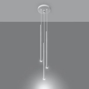 Sollux SL.0467 - Csillár zsinóron PASTELO 3xG9/8W/230V fehér