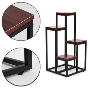 Stílusos virágállvány - sötét diófa