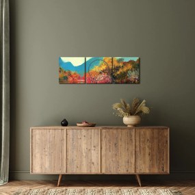 Kép - őszi színek (órával) (90x30 cm)