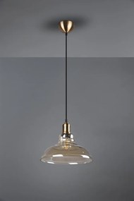 Sárgaréz színű fém függőlámpa üveg búrával ø 28 cm Aldo – Reality