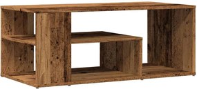 vidaXL dohányzóasztal Régi fa 100x50x40 cm Gépelt fa