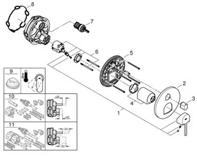 GROHE 24093003 - PLUS csaptelep, fényes króm