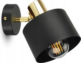 Klasszikus Fali Lámpa Spot Fekete Arany 482-K1 Led E27