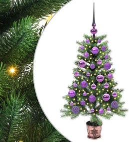vidaXL Karácsonyfa 150 LED-del állvánnyal Zöld 90 cm PE