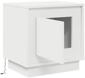 Éjjeli szekrény LED fényekkel 2 db Fehér 44x34,5x45 cm