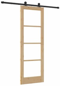Csúszóajtó ORKDAL Barna 73.5 x 211 cm Fa és fém