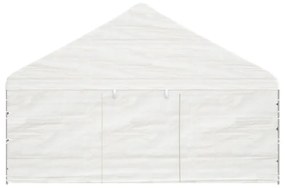 fehér polietilén pavilon tetővel 6,69 x 5,88 x 3,75 m
