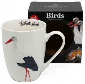 Gólya madaras porcelán bögre 350 ml dobozban