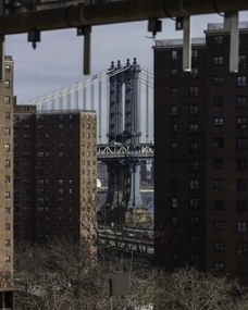 Poszter 40x50cm Manhattan híd New York épületeken át, Assaf F