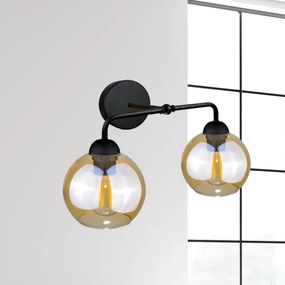 Fali lámpa MELLE BLACK 2xE27/60W/230V