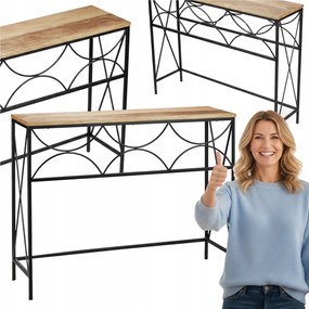 Konzol Asztal Könyvespolc Keskeny Kis Helyiségek Tölgy Barna