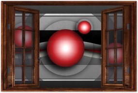 Poszterek 120x80 Piros gömbök Absztrakt