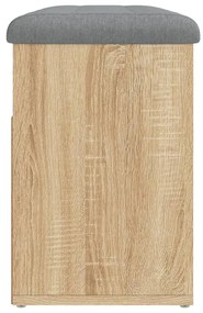 sonoma tölgy színű szerelt fa cipőtároló pad 82 x 32 x 45,5 cm