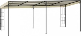 krémszínű falra szerelhető szövetpavilon 3 x 6 m