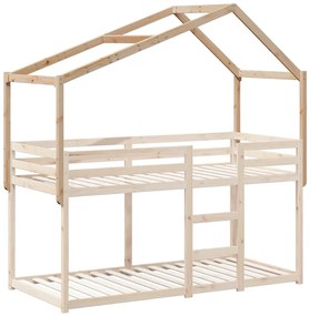 tömör fenyőfa gyerekágytető 213 x 95,5 x 144,5 cm