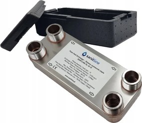 Hőcserélő Sanitline 12 Lemezes Teljesítmény 20kW 4x 1" Hőszigetelés