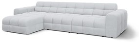 Világosszürke sarokkanapé (bal oldali-heverő résszel) Kendal – Micadoni