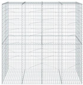horganyzott vas gabion kosár fedéllel 200 x 100 x 200 cm