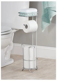 Acél WC-papír tartó állvány polccal - iDesign