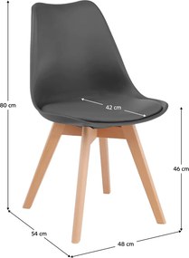 szék, szürke/bükk, BALI 2 NEW