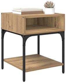 Éjjeli asztal kézműves tölgy 40 x 40 x 50 cm Faanyag